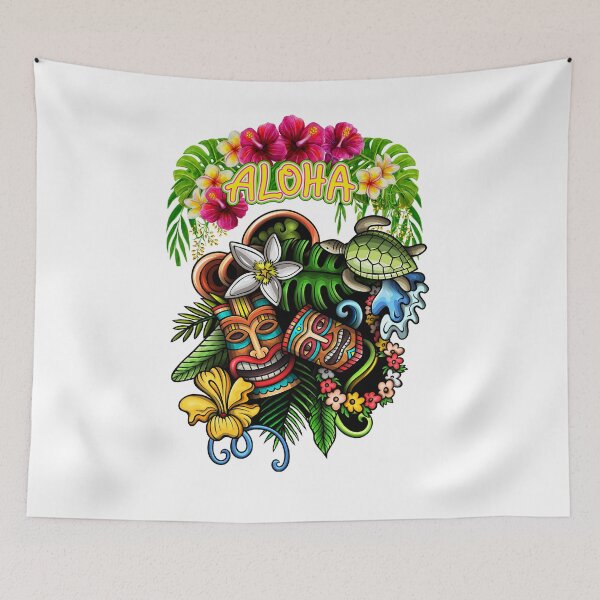Item preview, Hawaiian Aloha Tiki designed and sold by SimpleSteve.