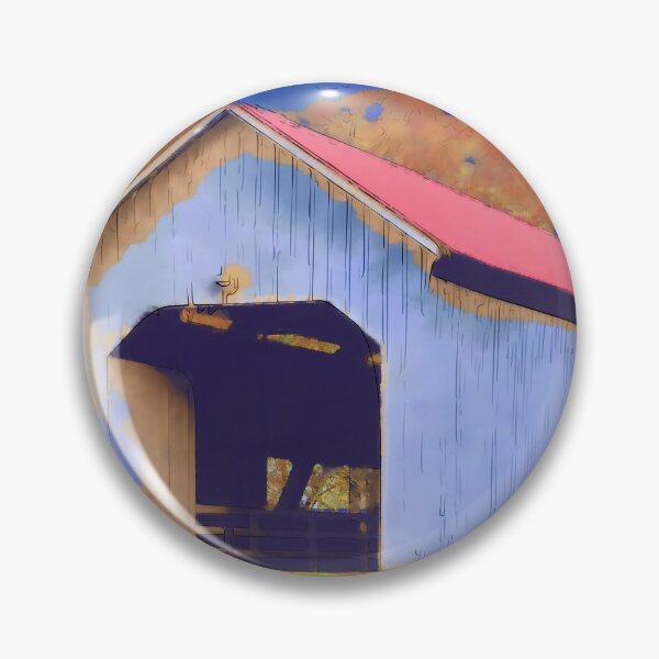 Item preview, Covered Bridge With Red Roof designed and sold by KirtTisdale.