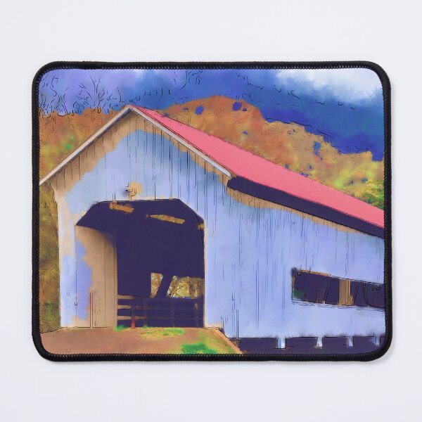 Item preview, Covered Bridge With Red Roof designed and sold by KirtTisdale.