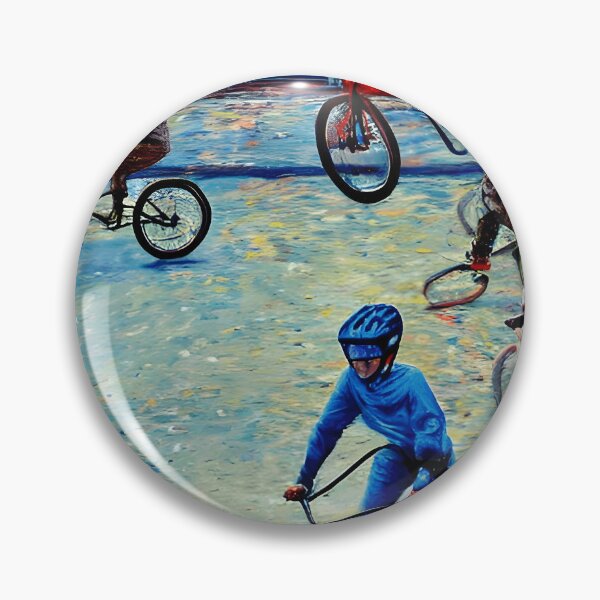 Item preview, BMX surrealism board brush strokes oil paint rad boys on bikes designed and sold by Scoopivich.