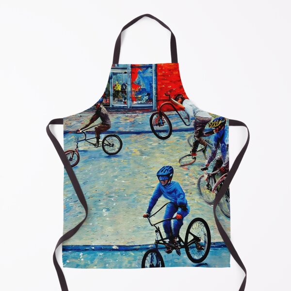Item preview, BMX surrealism board brush strokes oil paint rad boys on bikes designed and sold by Scoopivich.