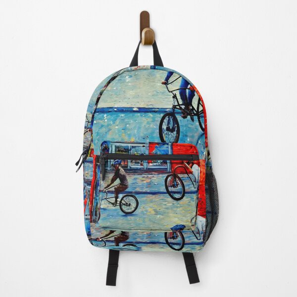 Item preview, BMX surrealism board brush strokes oil paint rad boys on bikes designed and sold by Scoopivich.