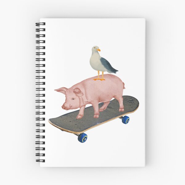 Item preview, Piggyback Ride | pigeon pig on skateboard| piggyback ride| designed and sold by SodaPUNCH.