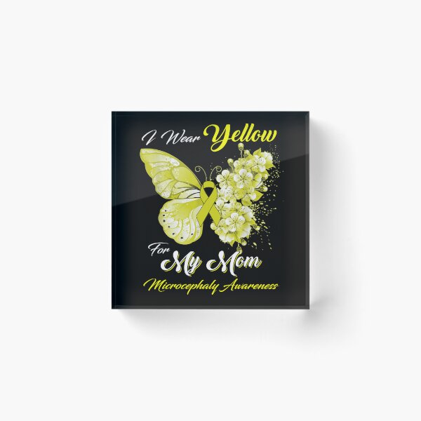 Item preview, I Wear Yellow For My Mom Microcephaly Awareness Butterfly Ribbon Gifts designed and sold by Adropine.