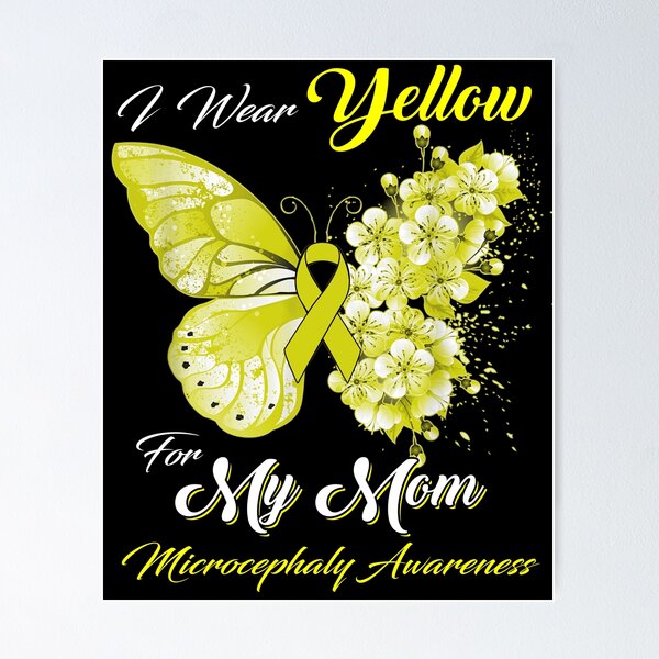 Item preview, I Wear Yellow For My Mom Microcephaly Awareness Butterfly Ribbon Gifts designed and sold by Adropine.