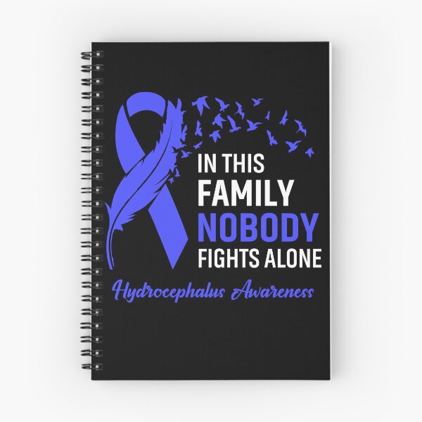 Item preview, In This Family Nobody Fights Alone Hydrocephalus Awareness Feather Ribbon designed and sold by frechettee.