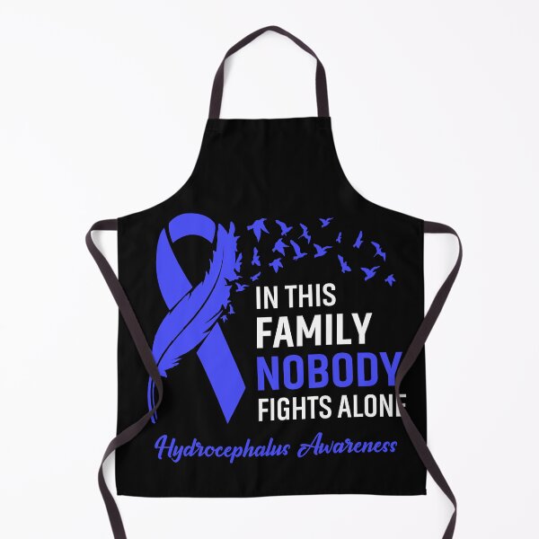 Item preview, In This Family Nobody Fights Alone Hydrocephalus Awareness Feather Ribbon designed and sold by frechettee.