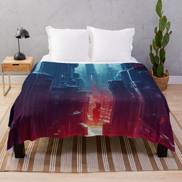 Artikelvorschau, Dark Neon Cyberpunk City - KI-generierte Kunst entworfen und verkauft von Vault256.