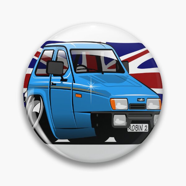 Item preview, Reliant Robin hatchback caricature blue designed and sold by car2oonz.