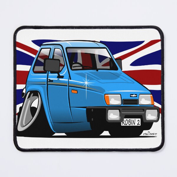 Item preview, Reliant Robin hatchback caricature blue designed and sold by car2oonz.