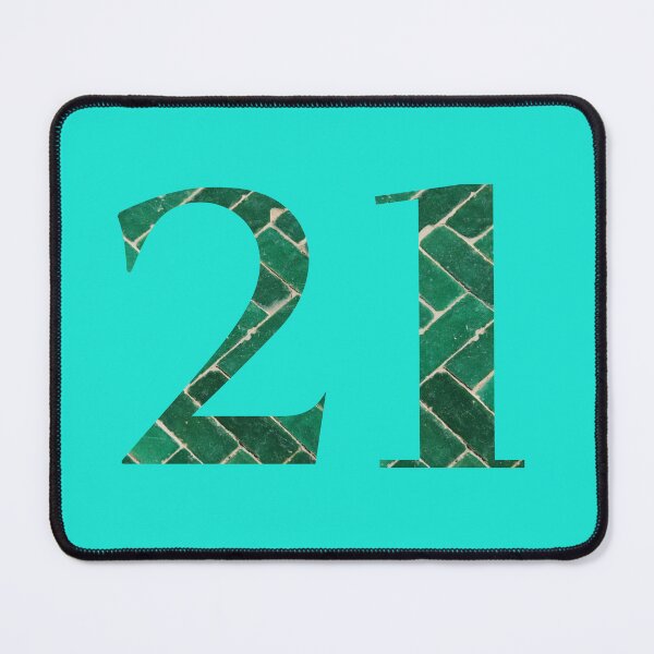 Item preview, Green Tiled 21 Number designed and sold by starfishstuff.
