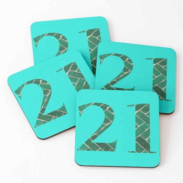 Item preview, Green Tiled 21 Number designed and sold by starfishstuff.
