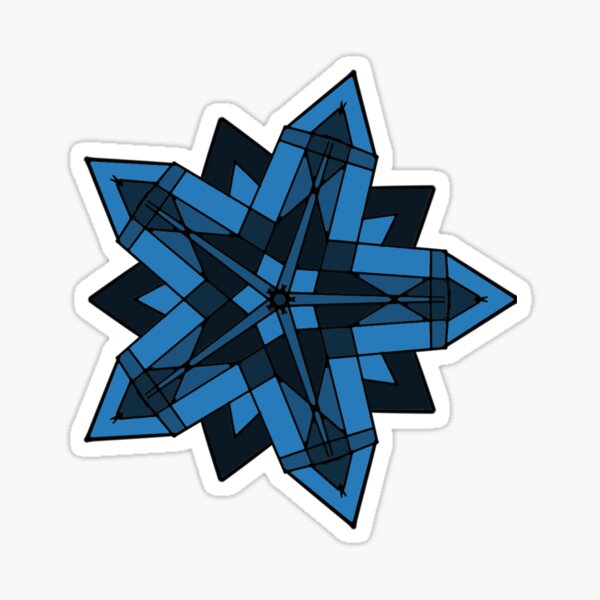 Blue deep star | Energy | Mandala | Pattern Sticker
