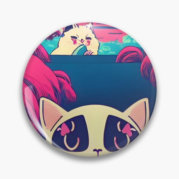 Item preview, Peeping Tom Cat eating ramen vaporwave synthwave great wave of ramen designed and sold by Scoopivich.