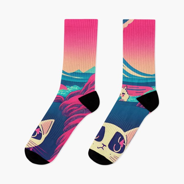 Item preview, Peeping Tom Cat eating ramen vaporwave synthwave great wave of ramen designed and sold by Scoopivich.