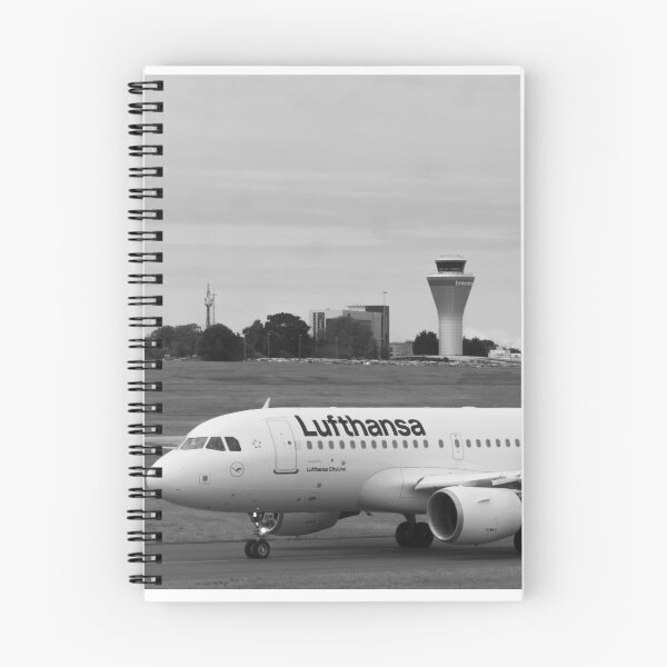 Item preview, Lufthansa A319 Taxing at Birmingham INTL Greyscale designed and sold by Pilot Boswell.
