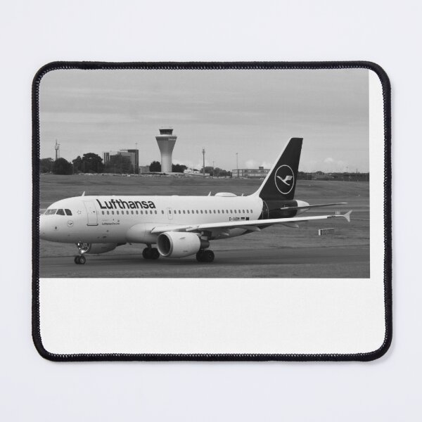 Item preview, Lufthansa A319 Taxing at Birmingham INTL Greyscale designed and sold by Pilot Boswell.