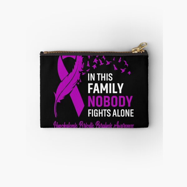 Item preview, In This Family Nobody Fights Alone Hypokalemic Periodic Paralysis Awareness Feather Ribbon designed and sold by frechettee.