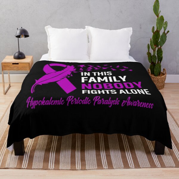 Item preview, In This Family Nobody Fights Alone Hypokalemic Periodic Paralysis Awareness Feather Ribbon designed and sold by frechettee.
