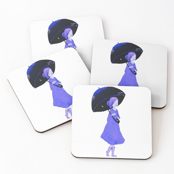 Item preview, Cute Purple Girl with Umbrella designed and sold by Dven-Clothes.
