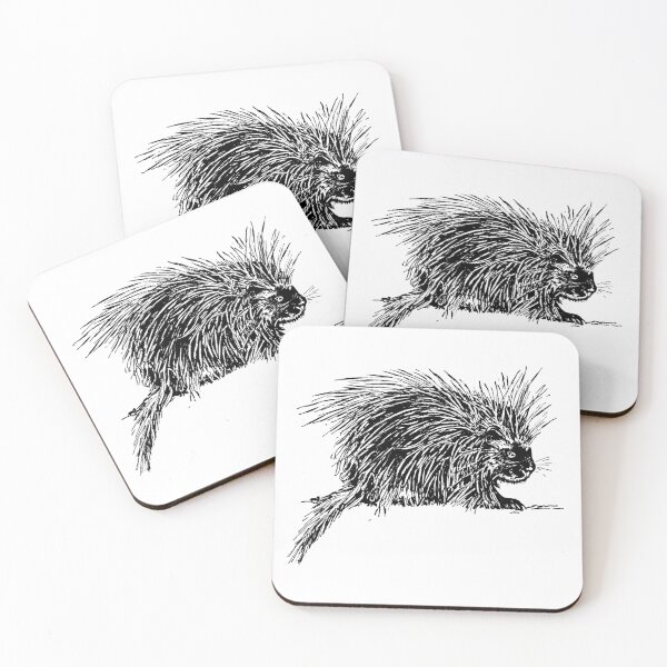 Item preview, black and white porcupine designed and sold by michplante60.