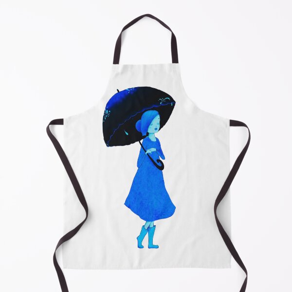 Item preview, Cute Blue Girl with Umbrella designed and sold by Dven-Clothes.