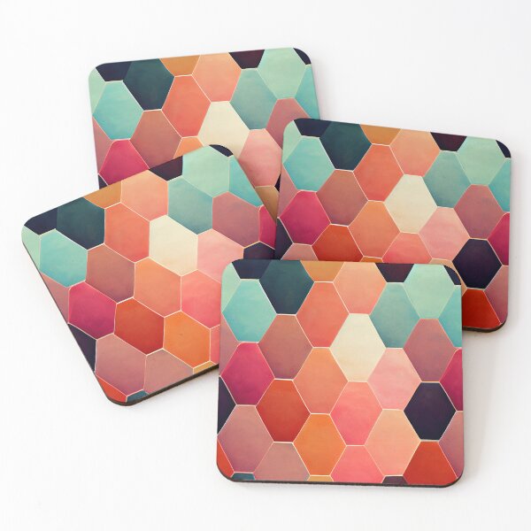 Item preview, Colorful Hexagon Tiles designed and sold by BuraxisQuotes.