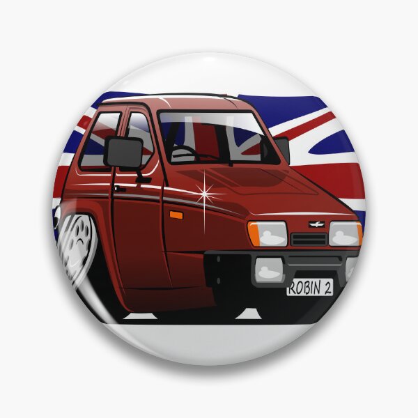 Item preview, Reliant Robin hatchback caricature red designed and sold by car2oonz.