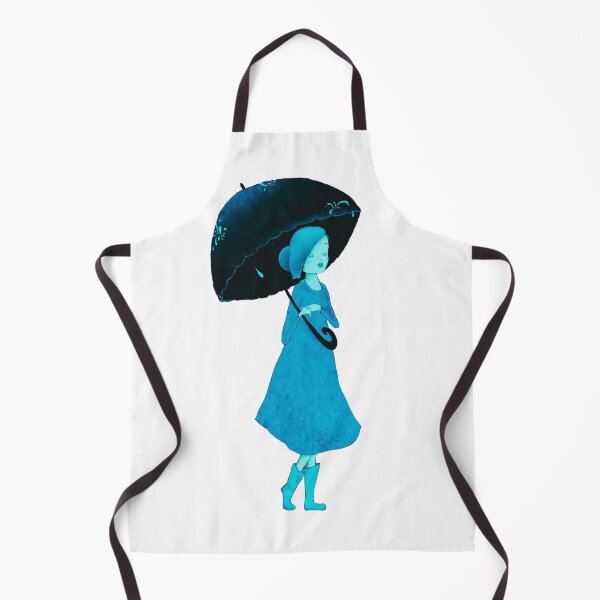 Item preview, Cute Turquoise Girl with Umbrella designed and sold by Dven-Clothes.