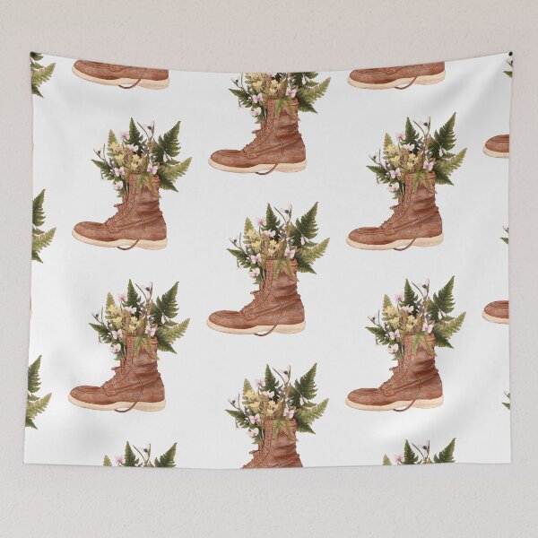 Item preview, Wildflower Hiking Boots | wildflower boots | flowers in boots designed and sold by SodaPUNCH.