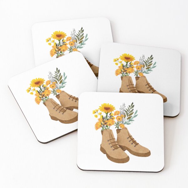 Item preview, Wildflower Hiking Boots | wildflower boots| flowers in boots  designed and sold by SodaPUNCH.