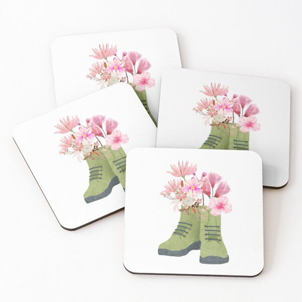Item preview, Wildflower Hiking Boots | wildflower boots| flowers in boots designed and sold by SodaPUNCH.