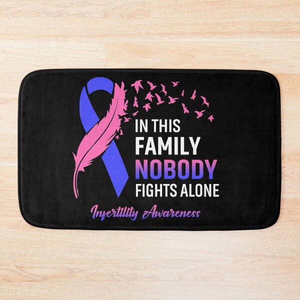 Item preview, In This Family Nobody Fights Alone Infertility Awareness Feather Ribbon designed and sold by frechettee.