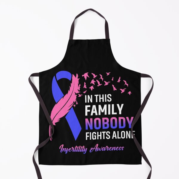 Item preview, In This Family Nobody Fights Alone Infertility Awareness Feather Ribbon designed and sold by frechettee.