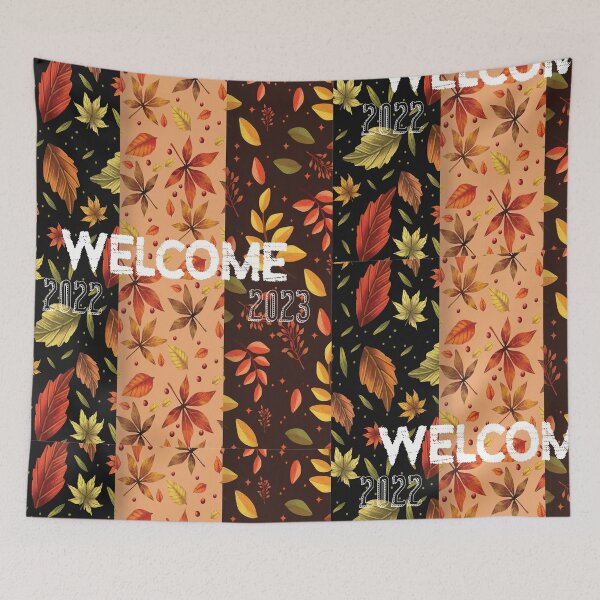 Item preview, flower pattern ,welcome fall welcome autumn designed and sold by sami david ⭐⭐⭐⭐⭐.