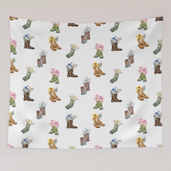 Item preview, Wildflower Hiking Boots sticker pack |wildflower boots| wildflowers designed and sold by SodaPUNCH.