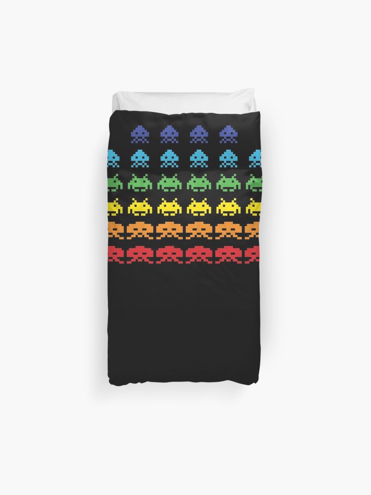 Space Invaders Video Game Lovers Vintage Duvet Cover By
