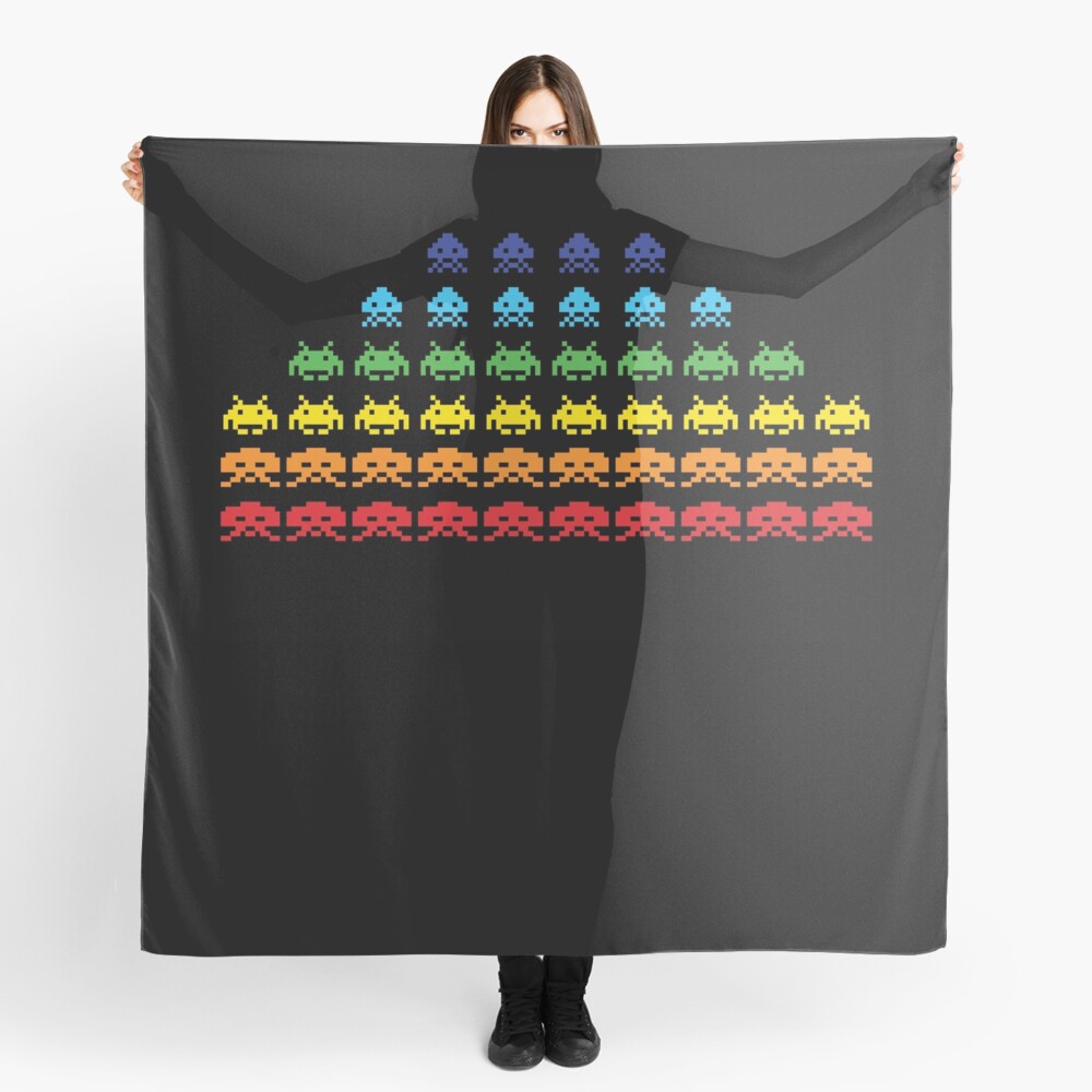 "SPACE INVADERS" Video Game Lovers Vintage Scarf
