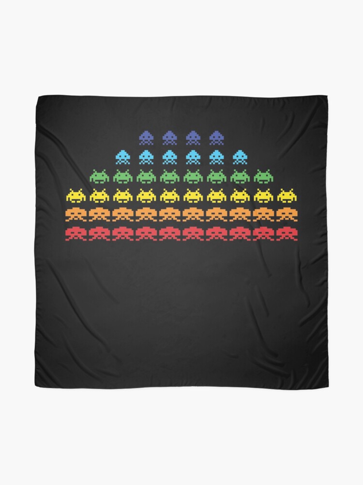 Alternate view of "SPACE INVADERS" Video Game Lovers Vintage Scarf