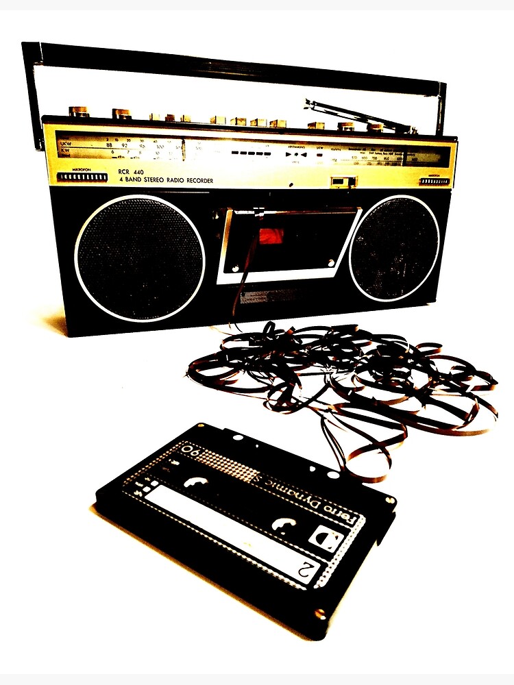 "Boombox Jammed Cassette Tape" Poster for Sale by tapeisdamessage