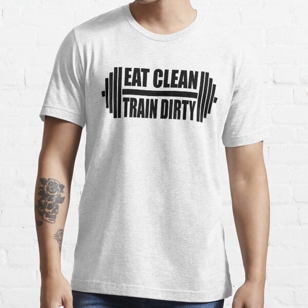 Eat Clean Train Dirty Mens Workout Gym Funny Fitness Health Nut Gifts Tank  Tops