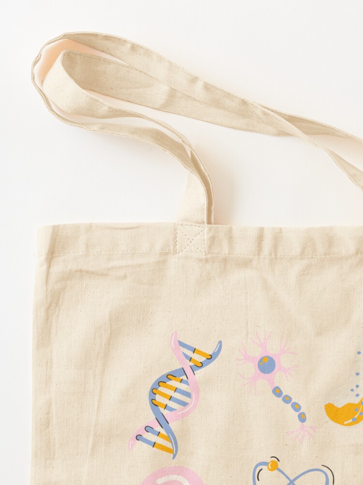 Science Leather Tote Bag Science Pattern Prints Handbag Birthday Gift