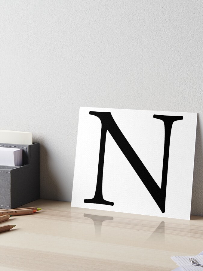 N Alphabet Letter November New York A To Z 14th Letter Of Alphabet Initial Name Letters Nick Name Art Board Print By Tomsredbubble Redbubble