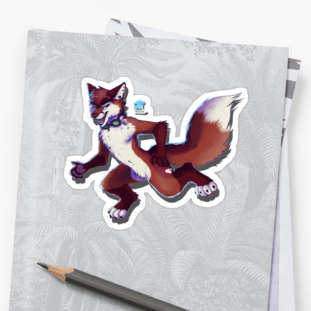 Fox That Rox Sticker By Frostedmonster Redbubble 