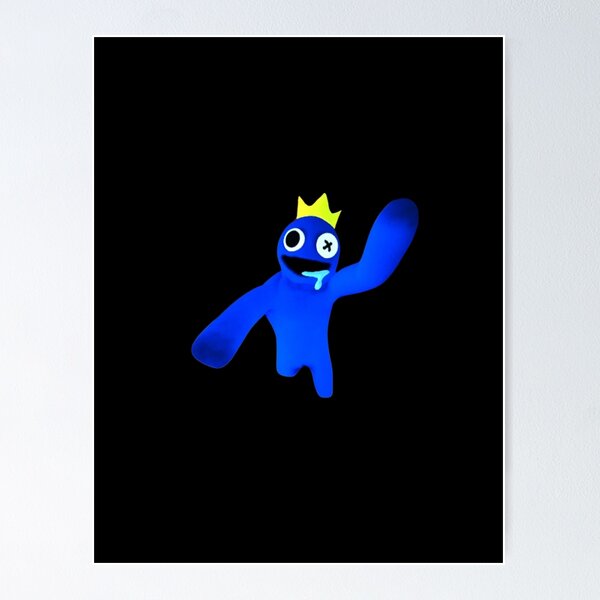 Running Blue Rainbow Friend  Poster for Sale by TheBullishRhino