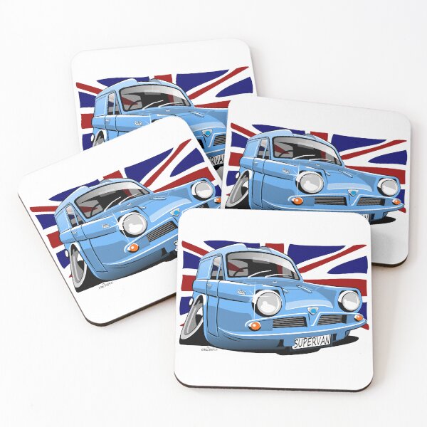 Item preview, Reliant Regal Supervan caricature blue designed and sold by car2oonz.