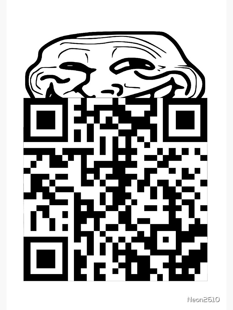 Rick Roll QR Code Troll | Spiral Notebook