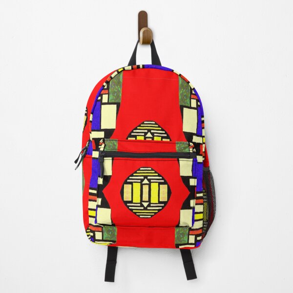 Item preview, Painting style illustration artist Piet Mondrian dominant red designed and sold by Carré Comme Orange.