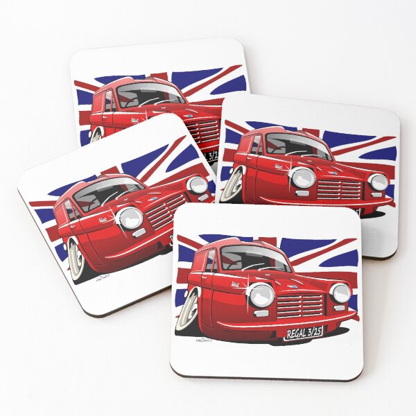 Item preview, Reliant Regal Super van caricature red designed and sold by car2oonz.