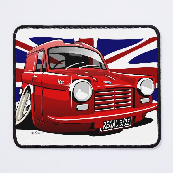 Item preview, Reliant Regal Super van caricature red designed and sold by car2oonz.